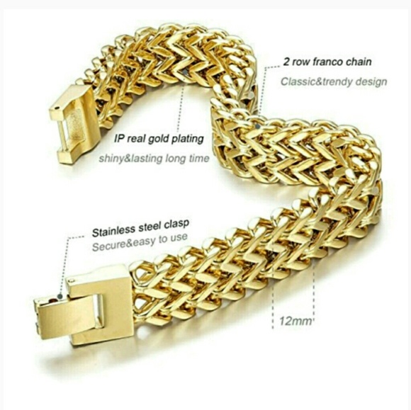 A5 NEW  Gold Stainless Steel Bracelets.  - Picture 5 of 8